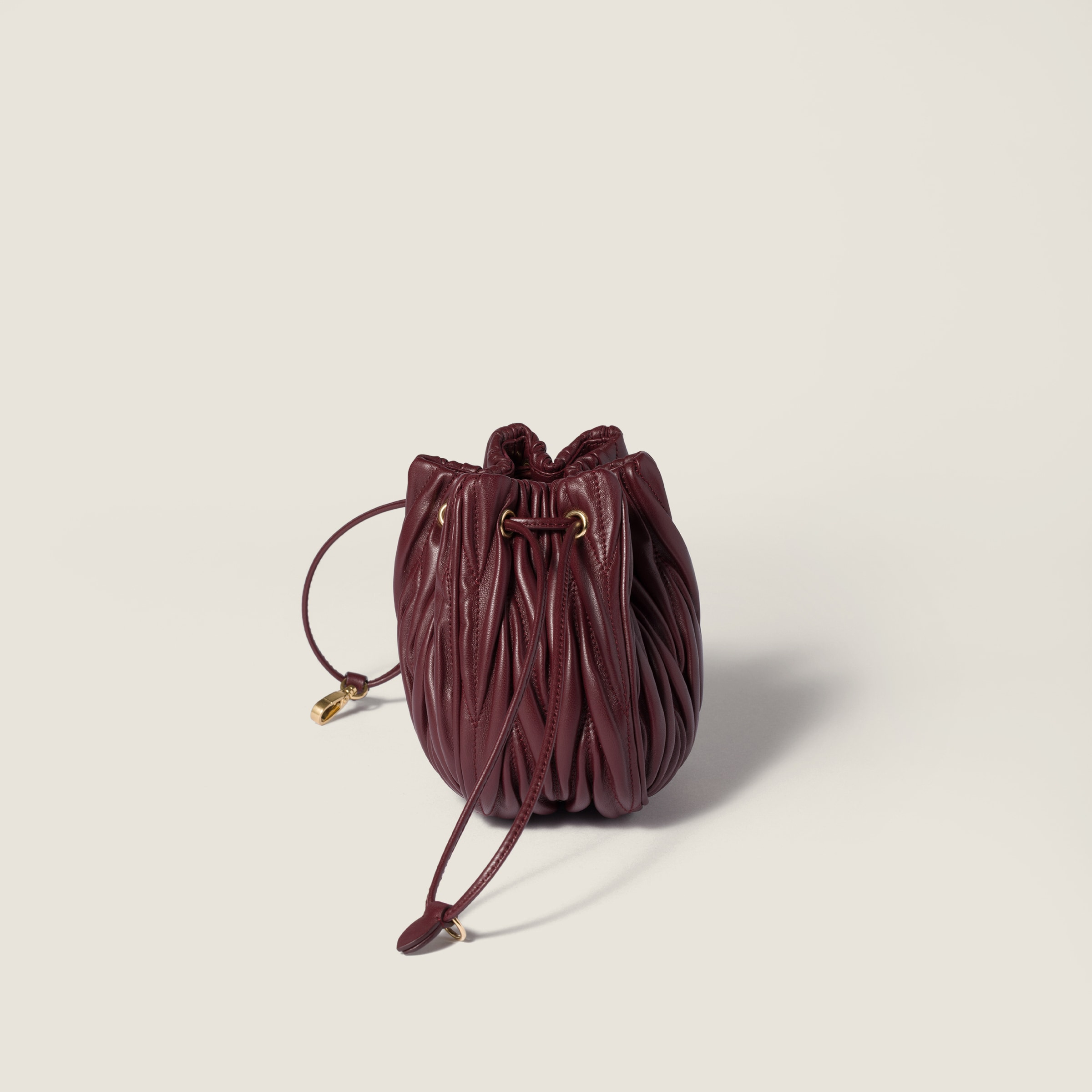 Matelassé nappa leather pouch - 2