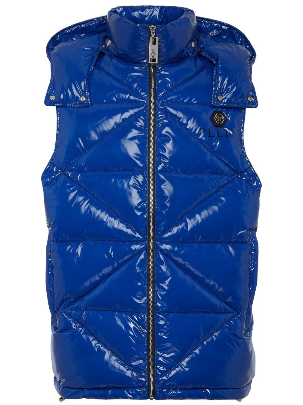 Hexagon logo-plaque padded gilet - 1