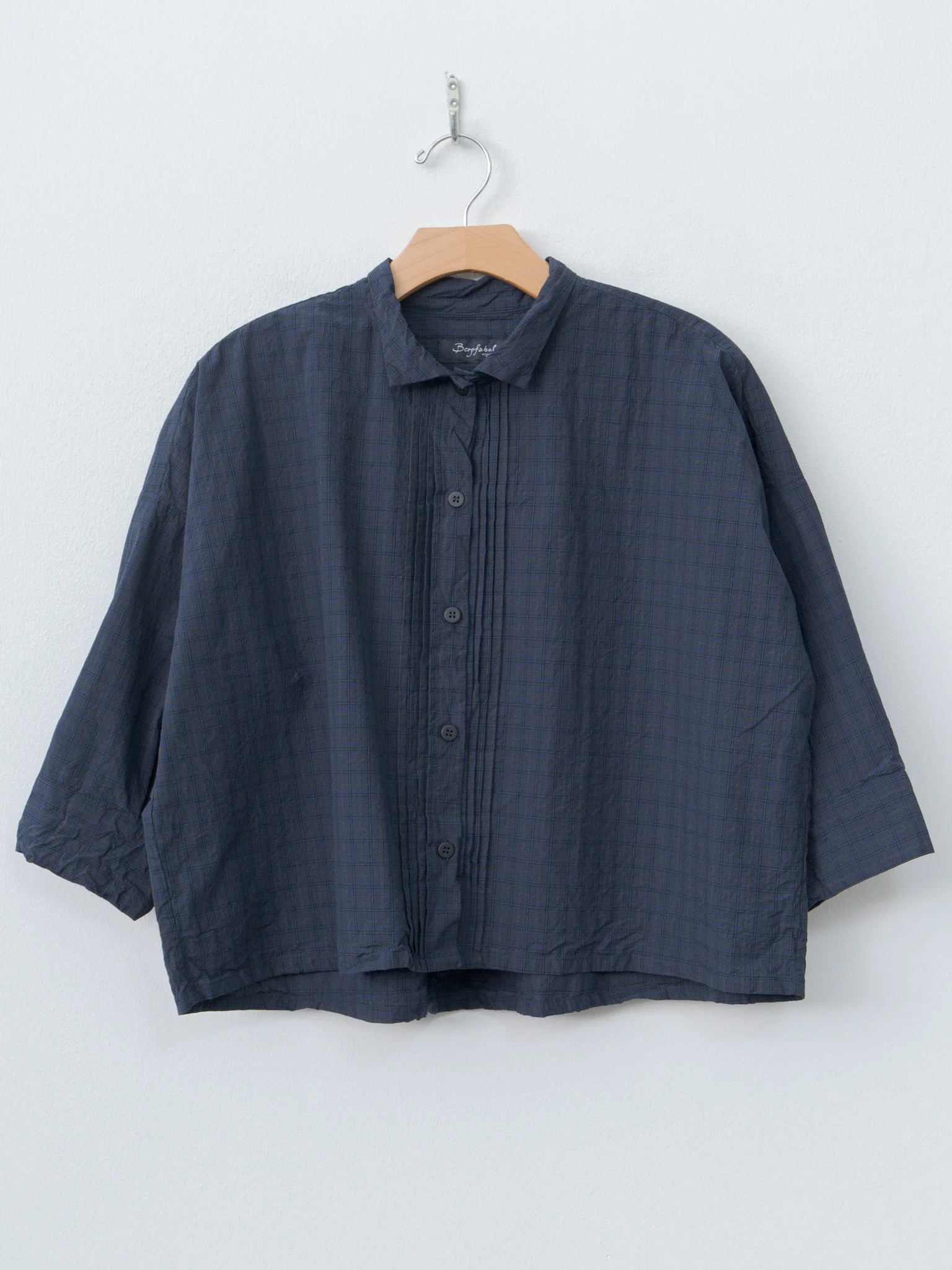Claudia Shirt - Navy Check - 1