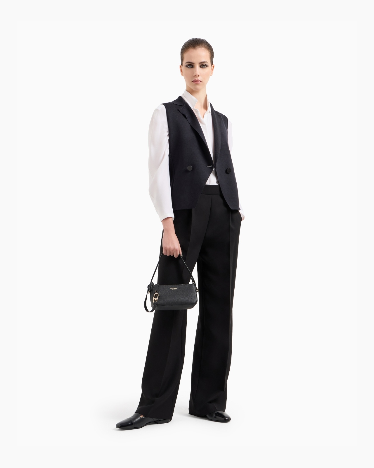 SILK KNIT DOUBLE-BREASTED GILET - 2