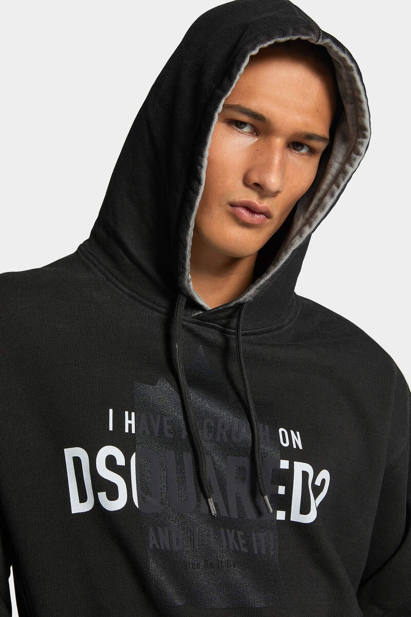【特価】DSQUARED2 Spray Dyed Relax Fit Crush Hoodie DSQUARED2 SPRAY DYED RELAX FIT CRUSH HOODIE | REVERSIBLE