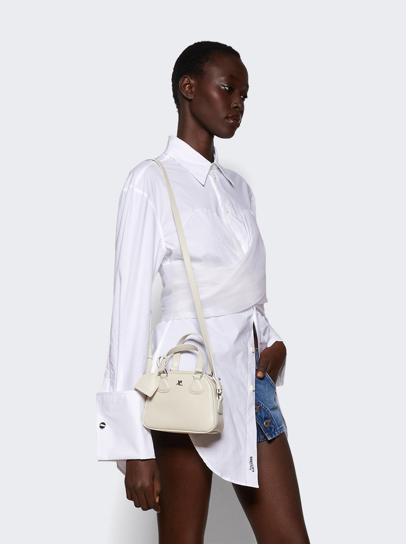 courrèges Ac Stud Naplack Leather Mini Bowling Bag White outlook