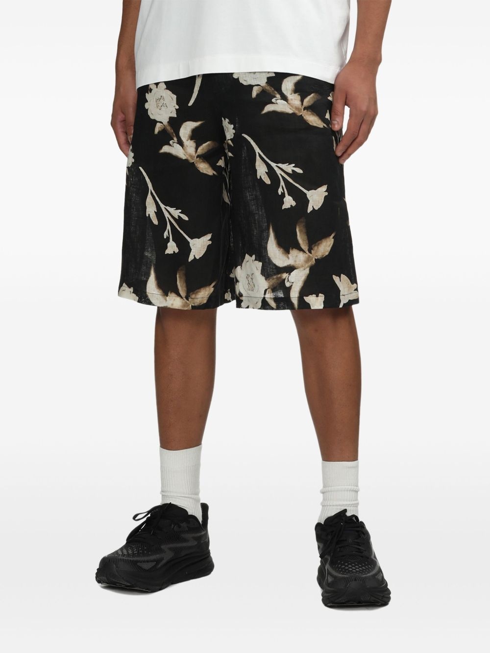 floral print shorts - 3