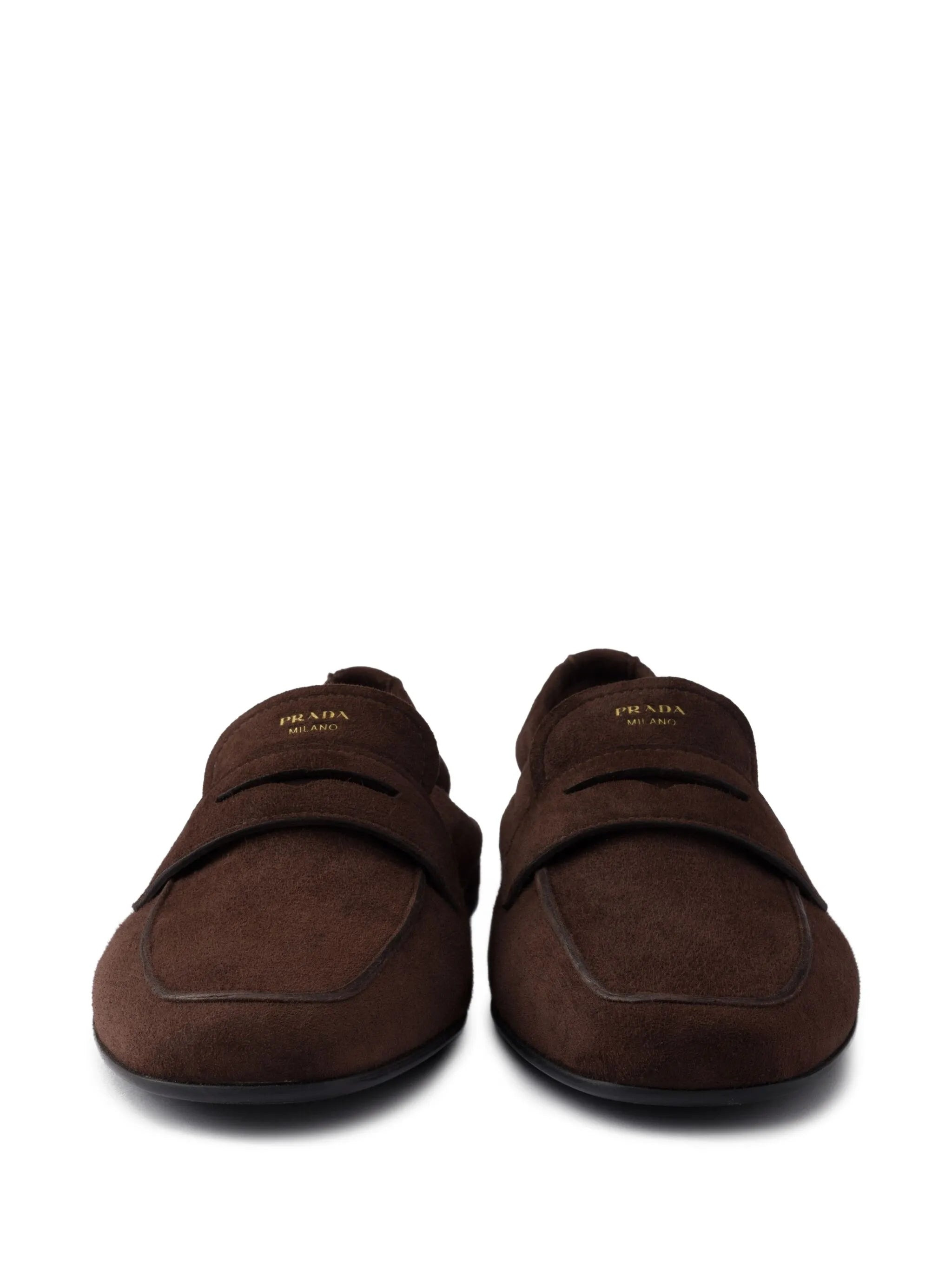 Prada Logo-print Suede Loafers - 5