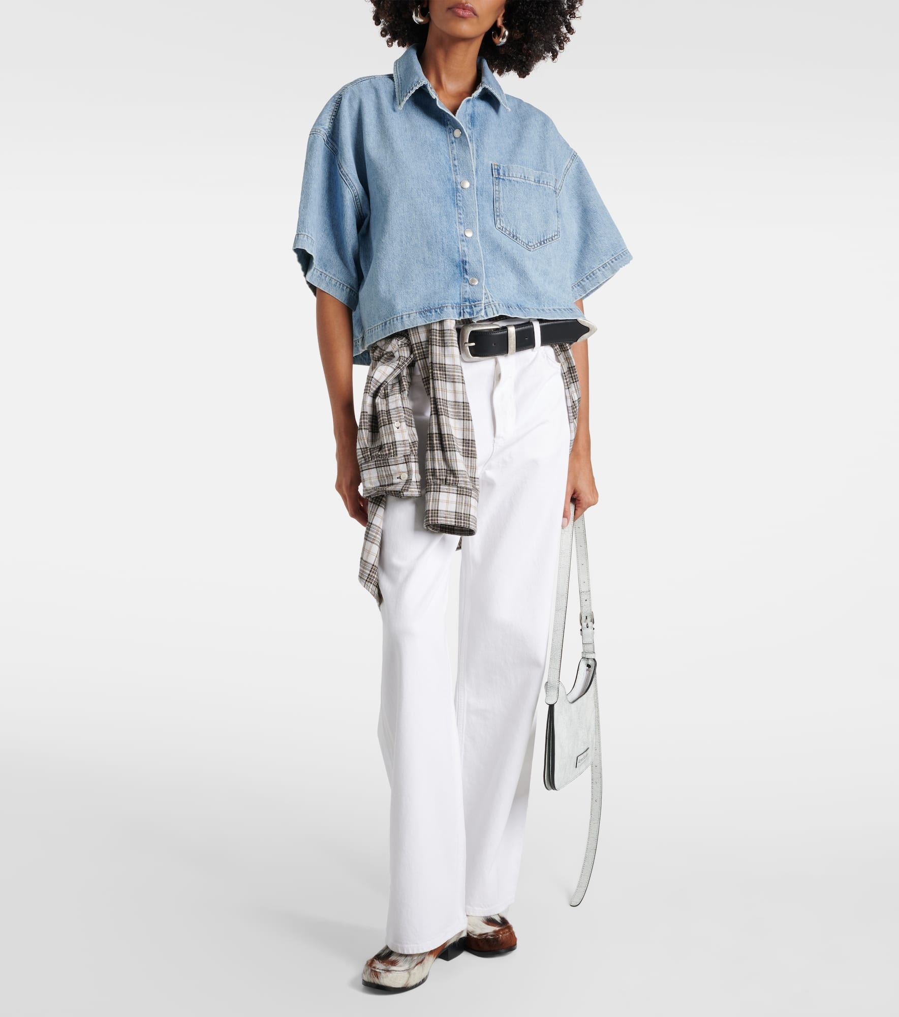 Rona Box cropped denim shirt - 2