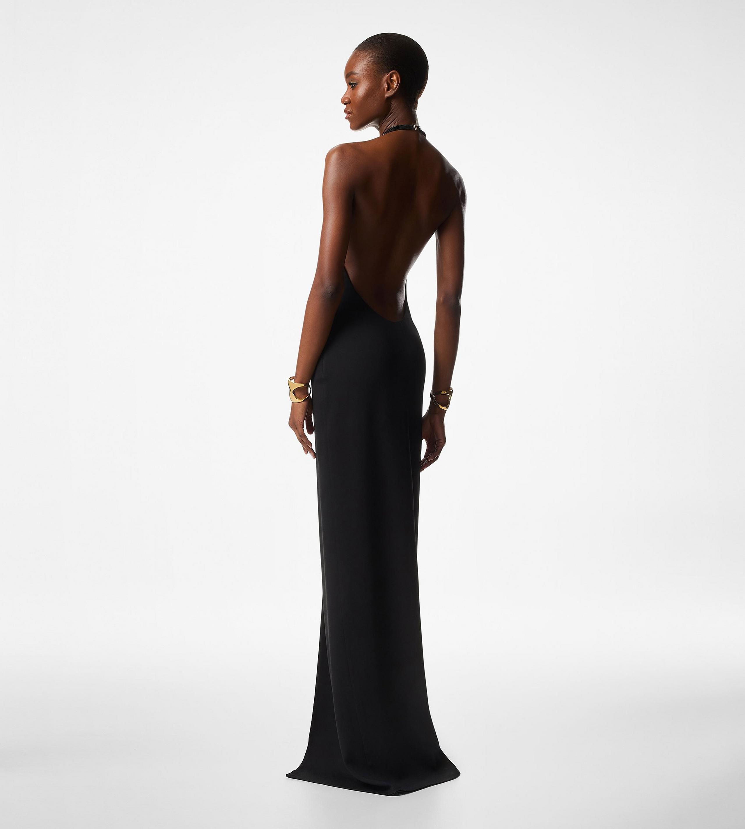 TOM FORD SABLE' HALTER NECK EVENING DRESS | REVERSIBLE