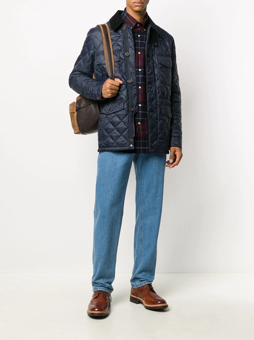 quilted single-breasted jacket - 2