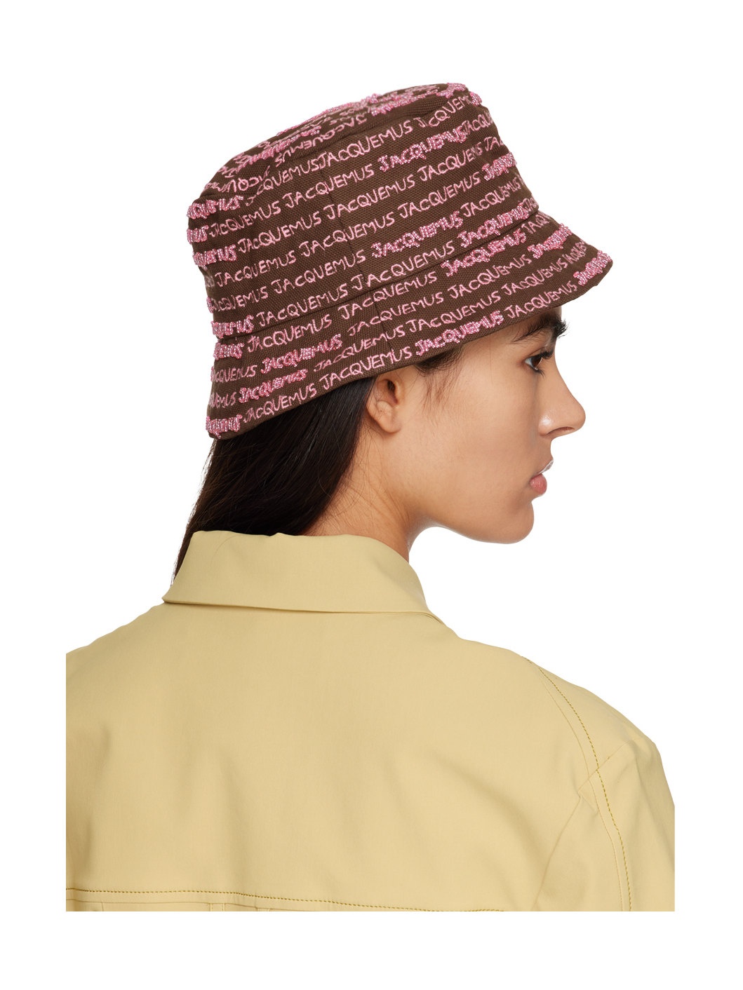 Brown Le Raphia 'Le Bob Bordado' Bucket Hat - 3