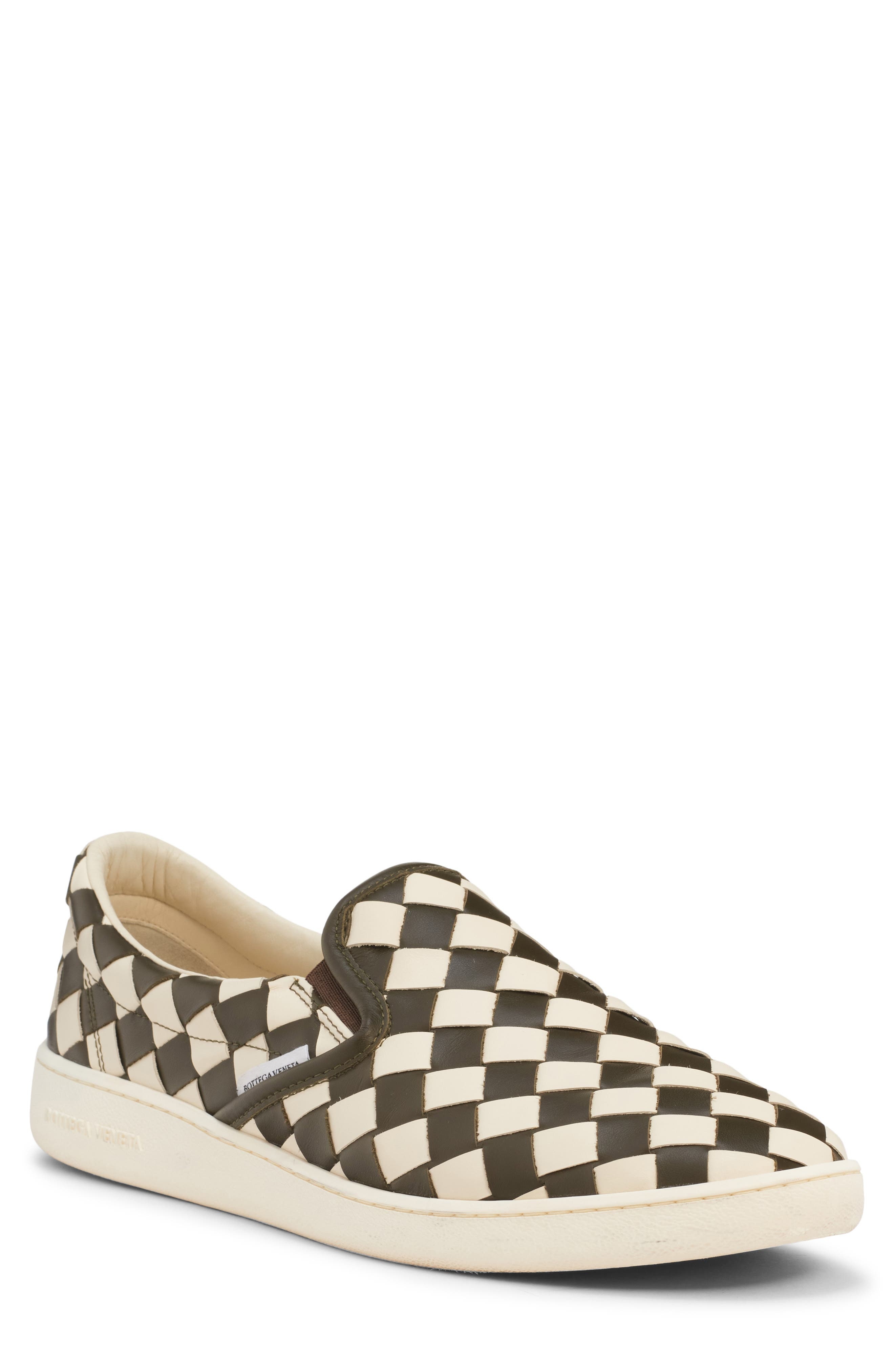 Bottega Veneta Sawyer Intrecciato Slip-On Sneaker in Sea Salt/Khaki at Nordstrom - 1
