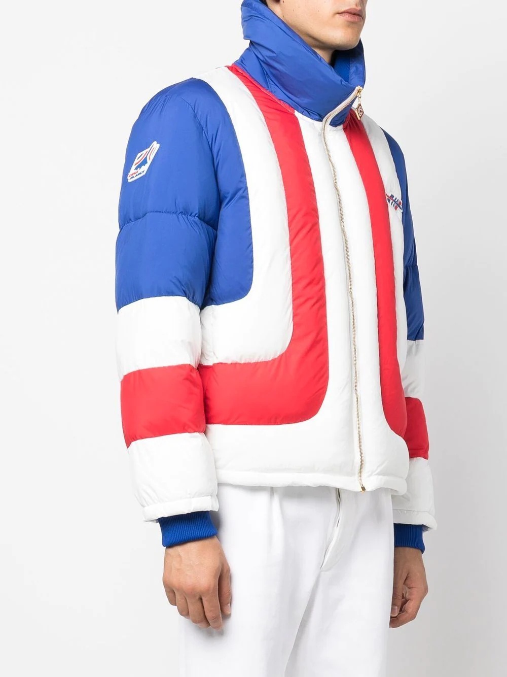 colour-block puffer jacket - 3