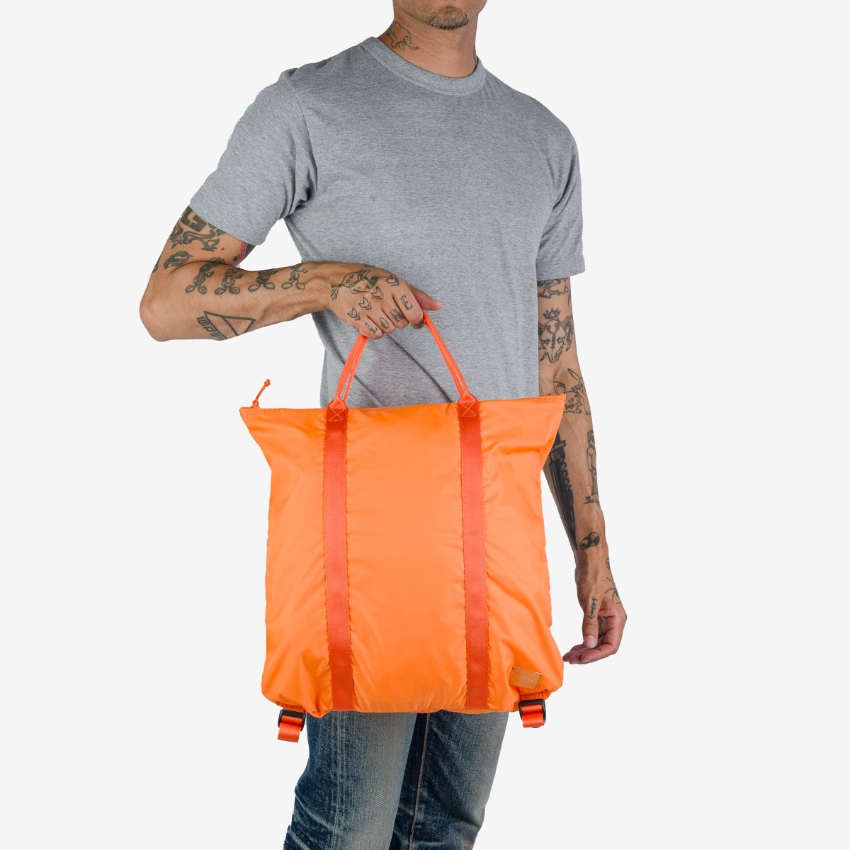 POR-FLEX-TOTE-ORA Porter - Yoshida & Co. - Flex 2Way Tote Bag - Orange - 2