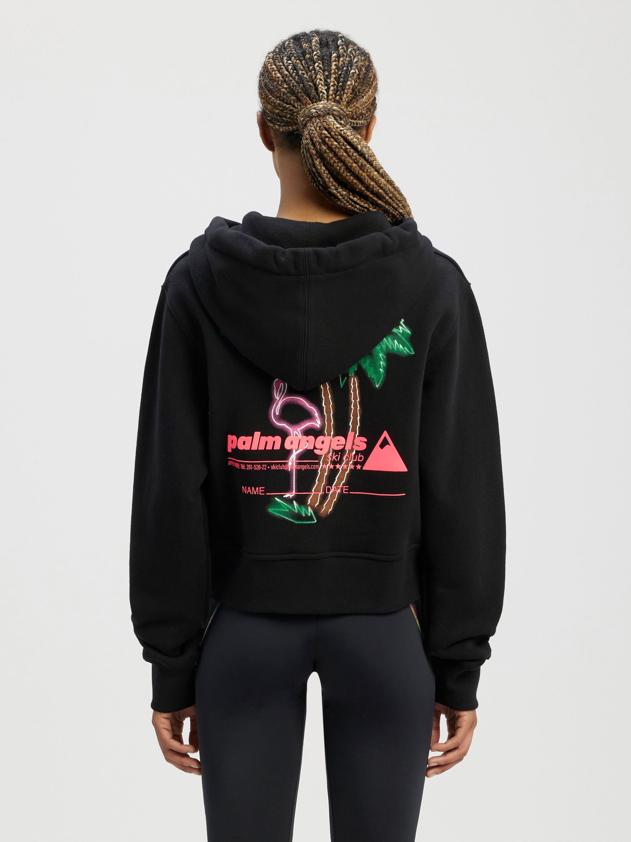 Palm Angels Ski Club Zip Fitted Hoodie - 5