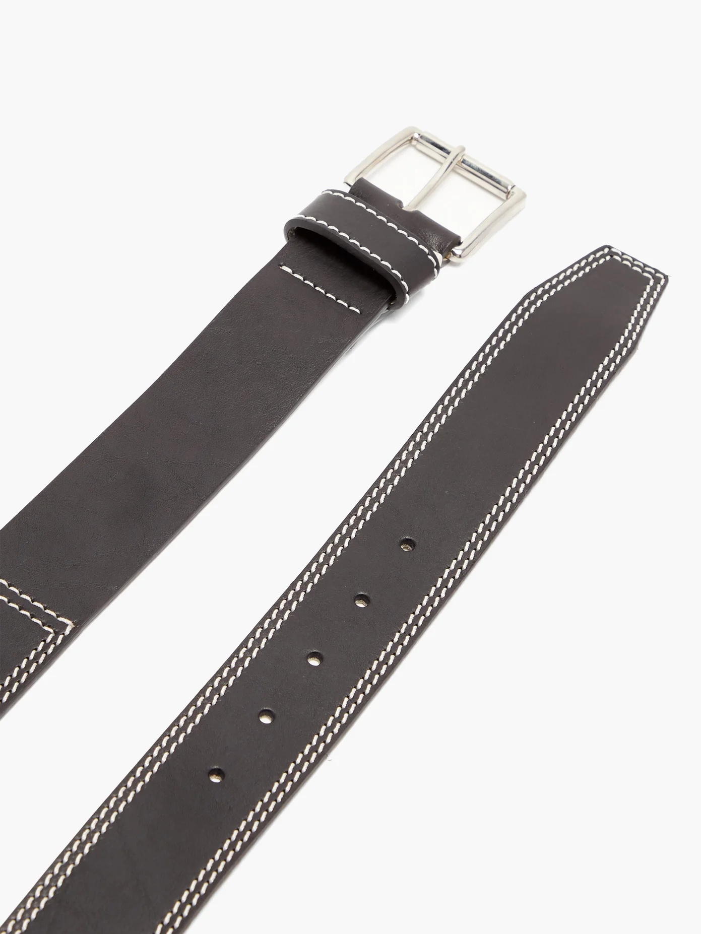 Stitched leather belt - 5