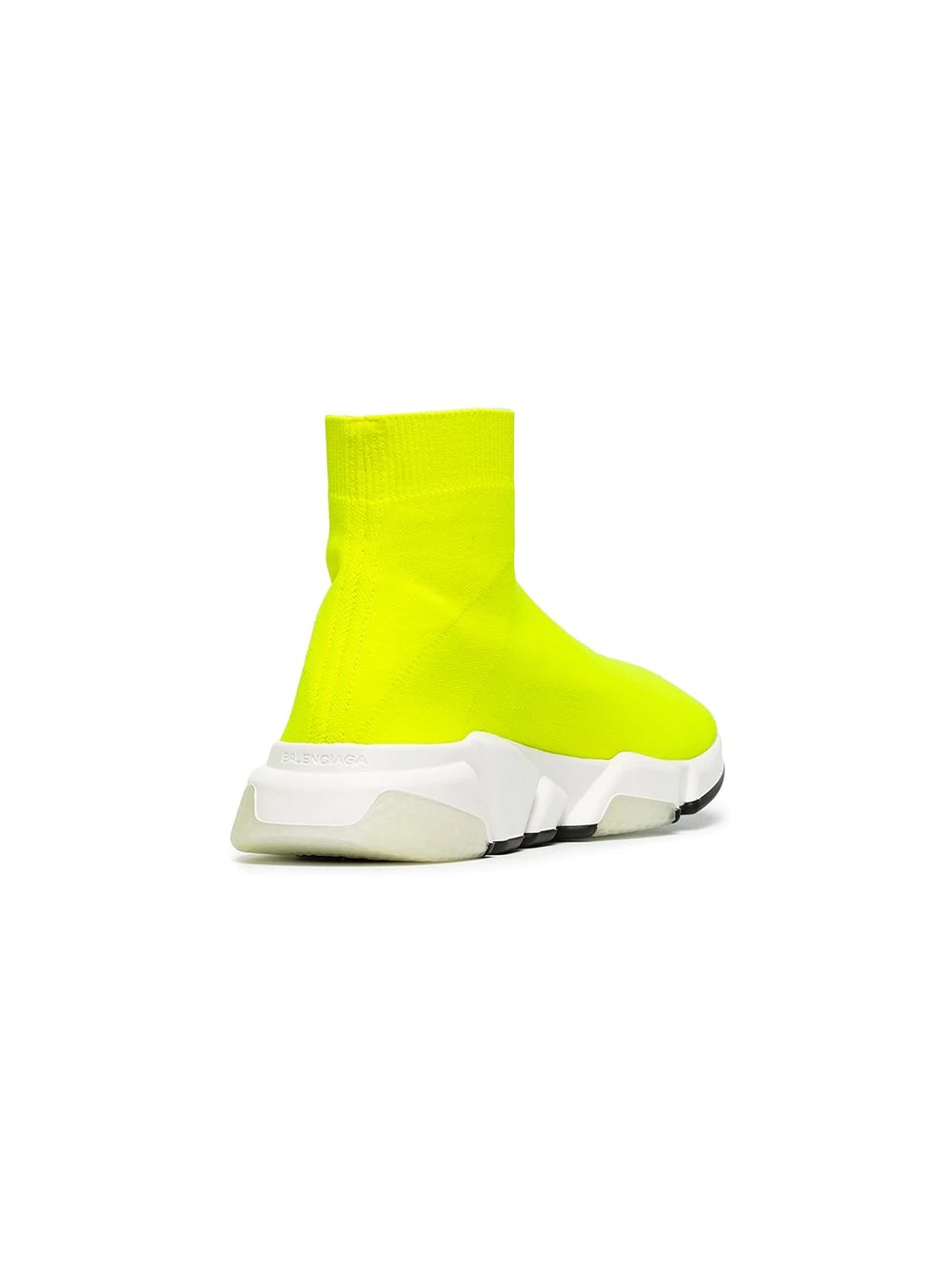 yellow Speed neon knitted sneakers - 4