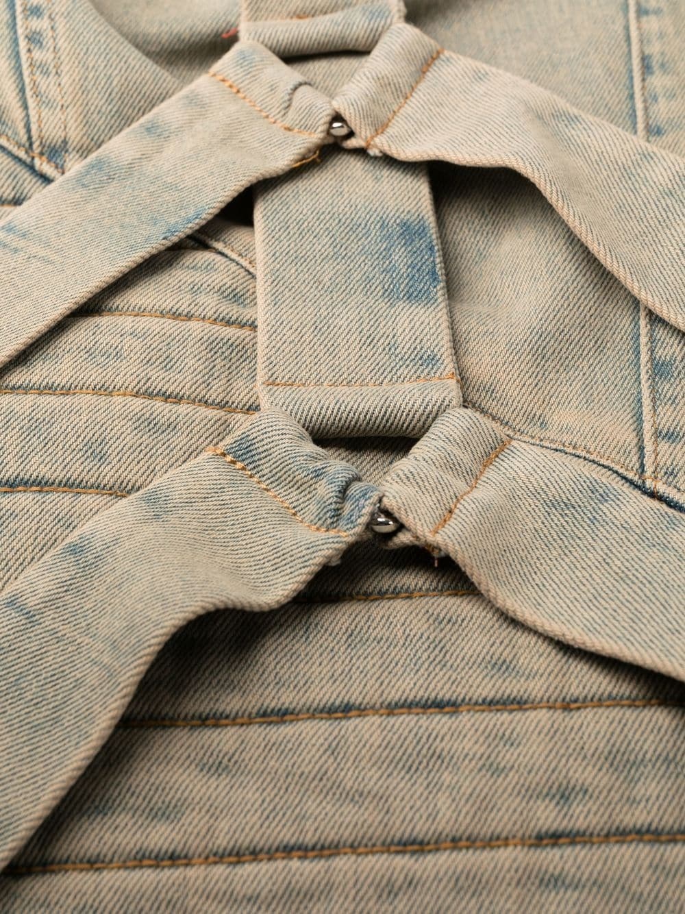 STRAP-DESIGN SLIM-FIT JEANS - 2