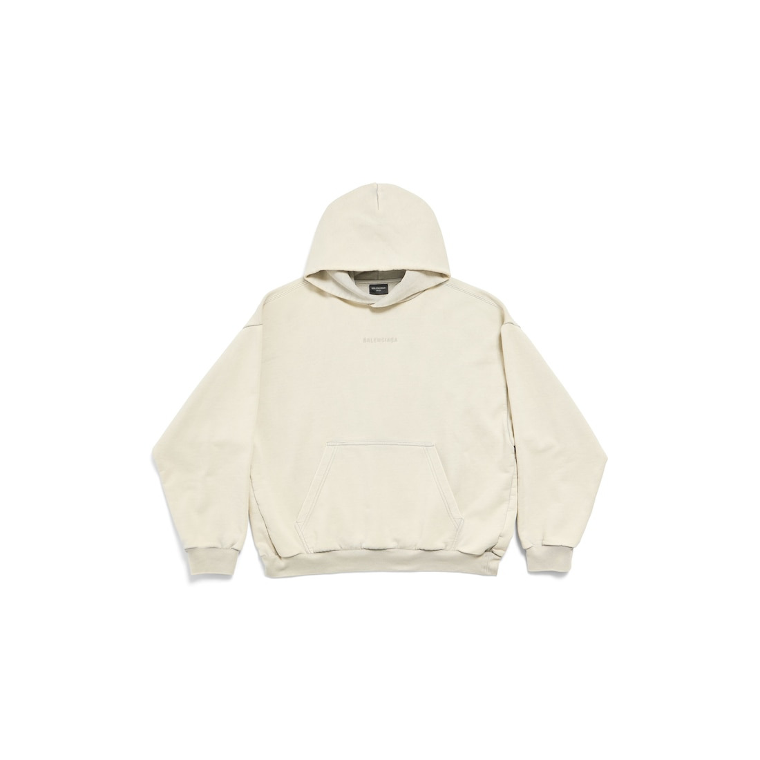 Men's New Balenciaga Back Hoodie Medium Fit in Light Grey - 1