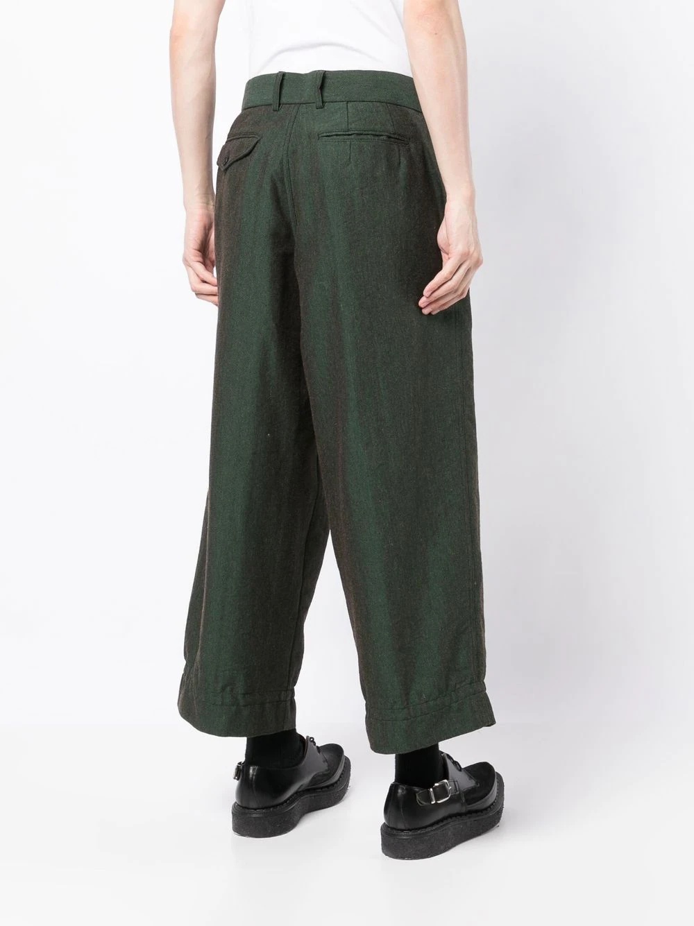 pleated cropped trousers - 4