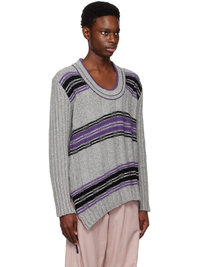 Gray & Purple Brutus Sweater 2