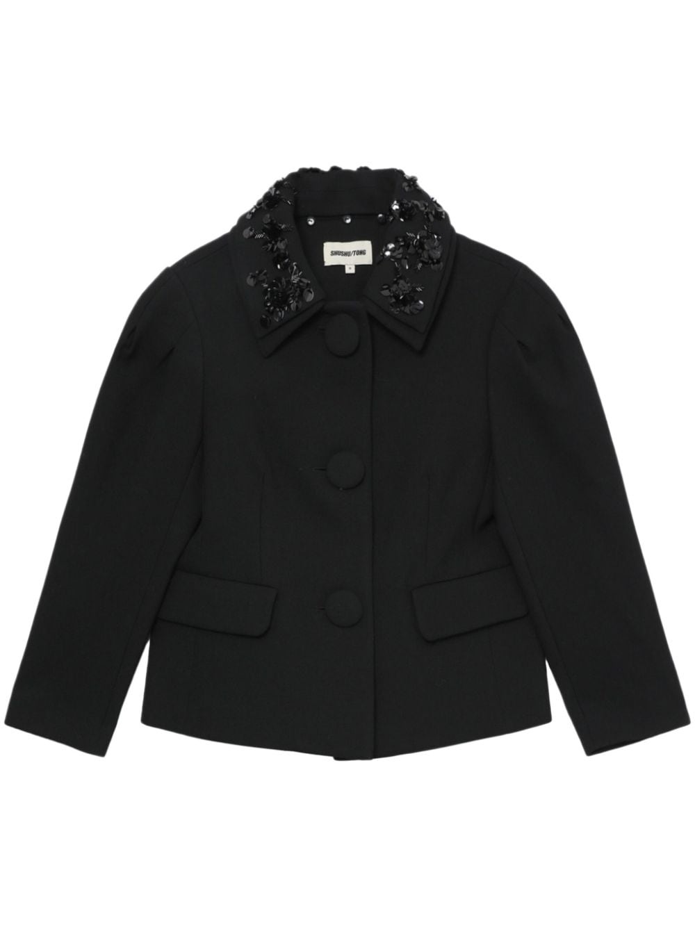 sequin-embellished jacket - 1