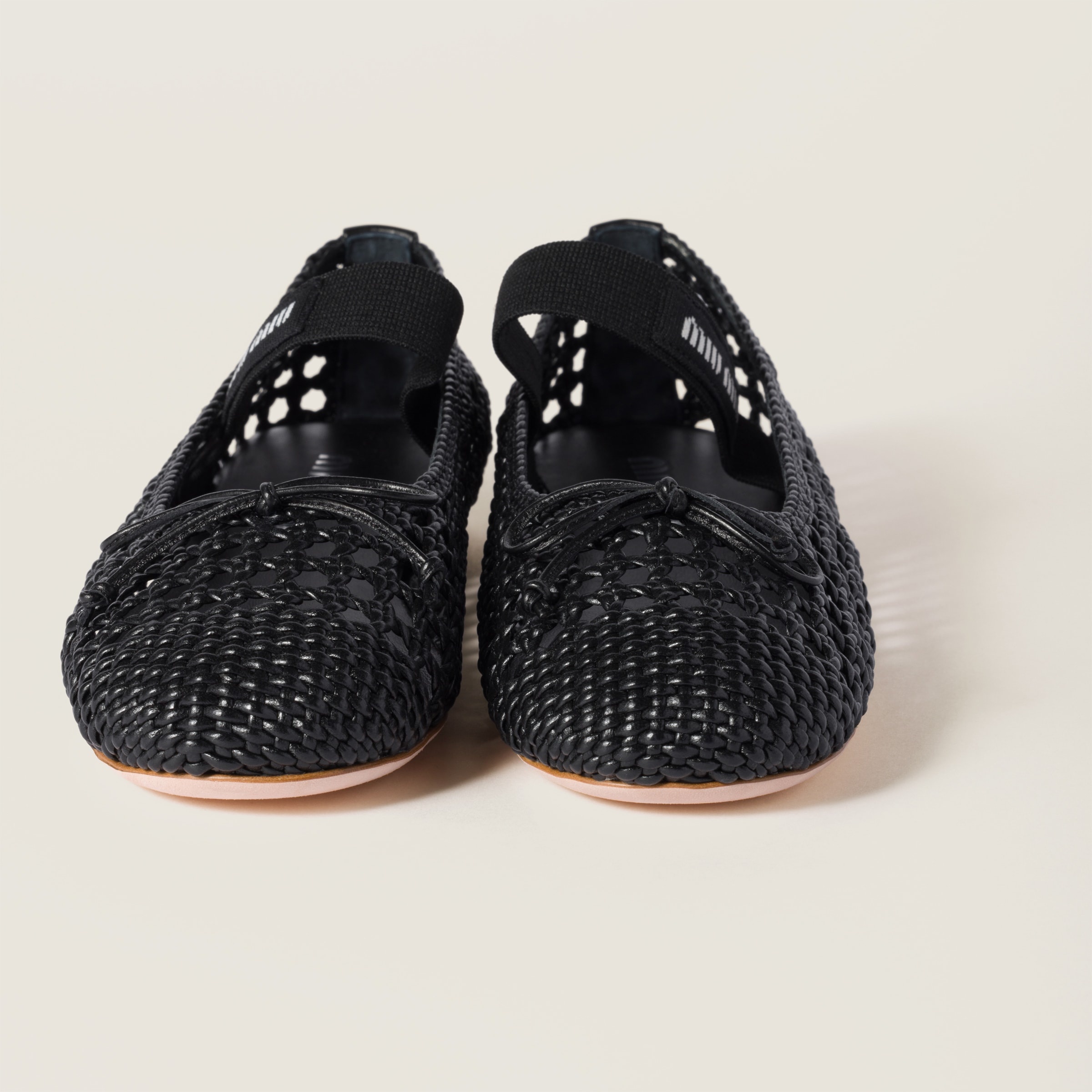 Woven nappa leather ballerinas - 4