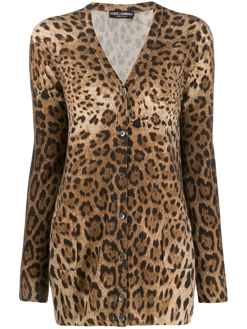 leopard print cardigan - 1