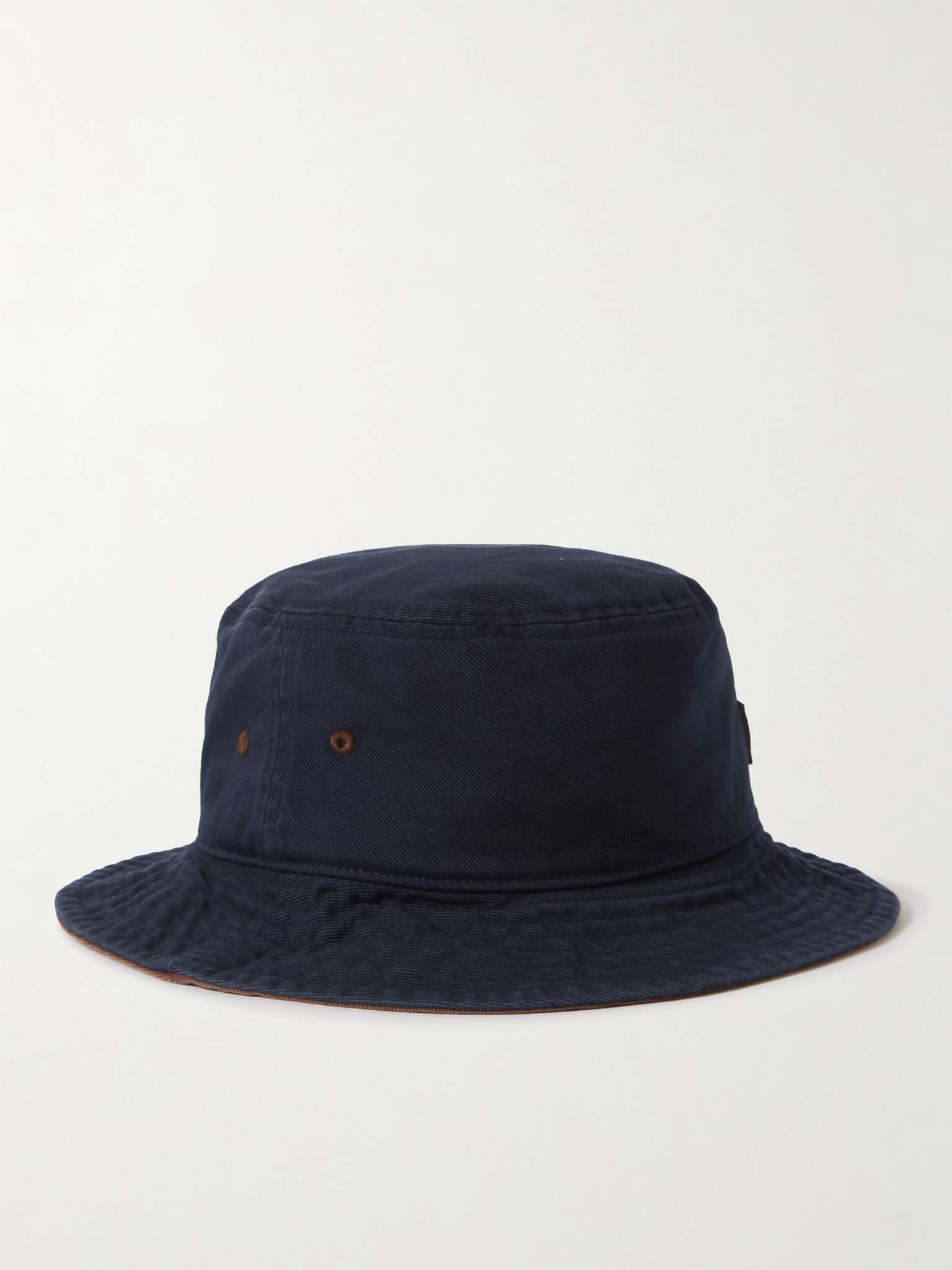 Logo-Appliquéd Cotton-Twill Bucket Hat - 4