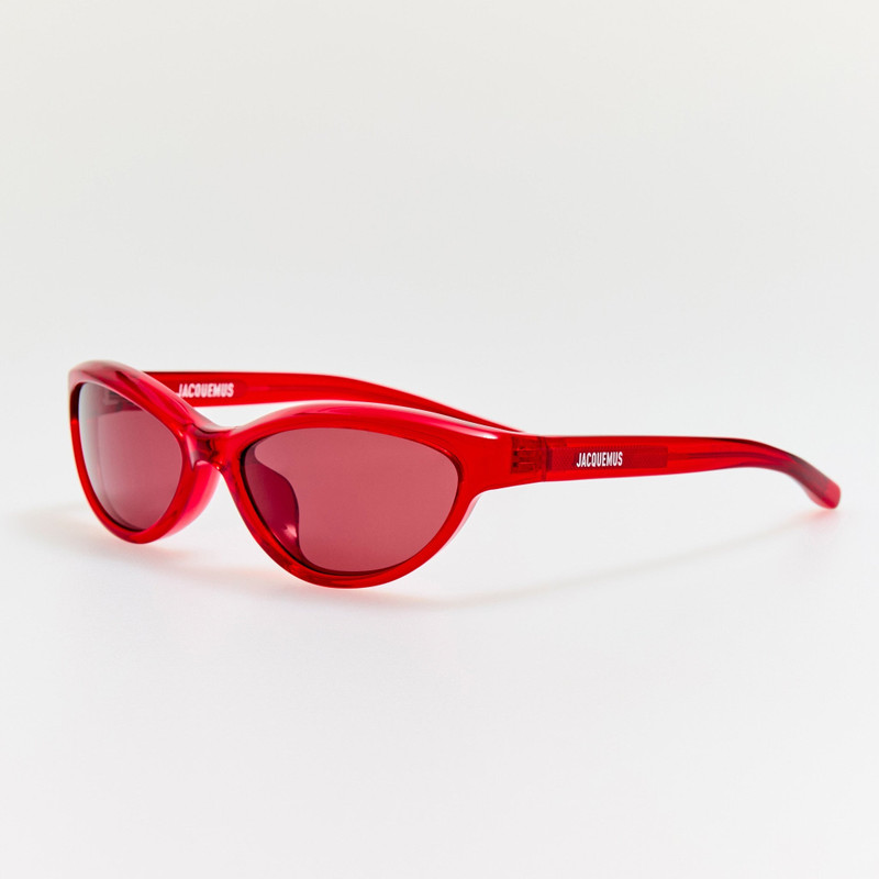 LINDA FARROW Curvo Sunglasses in Cherry outlook