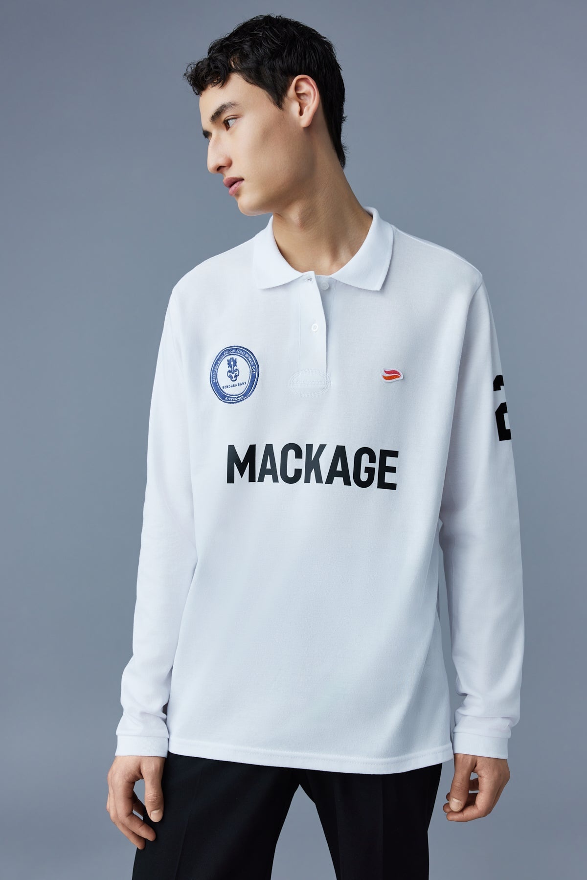 BRETT Long-sleeve pique polo - 5