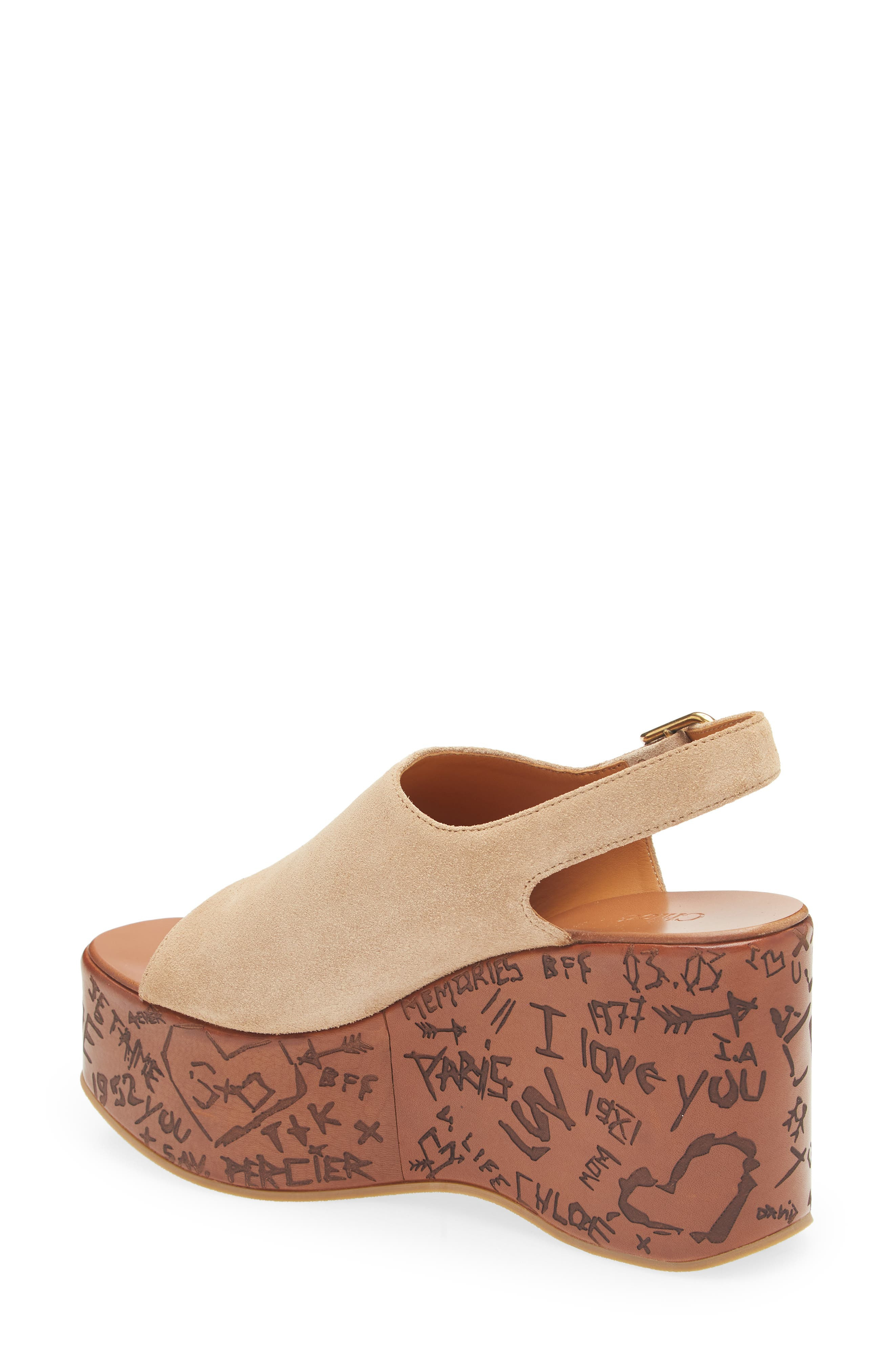 Chloé Maxime Platform Slingback Sandal in Sandy Brown at Nordstrom - 2