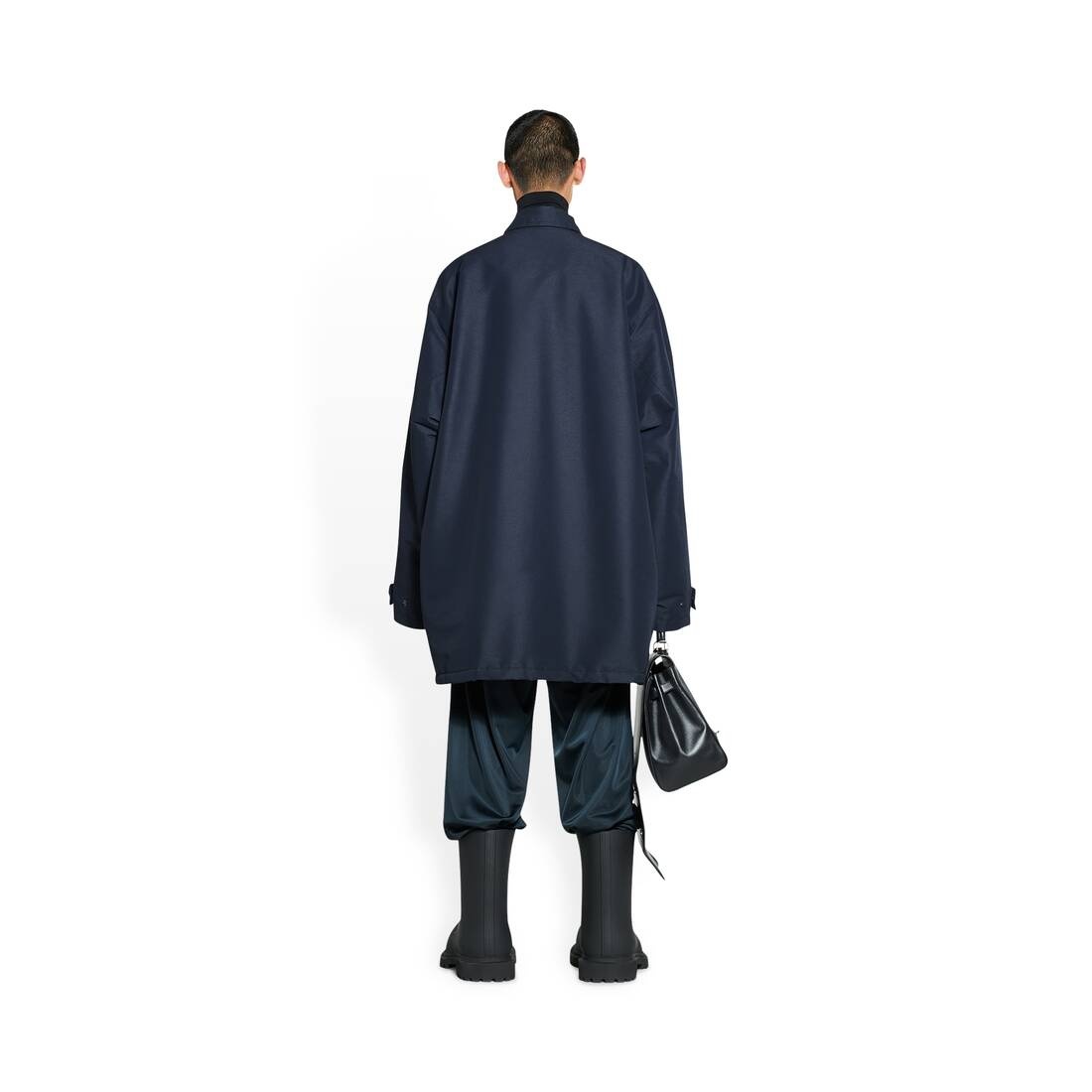 Men's Parka in Navy Blue - 4