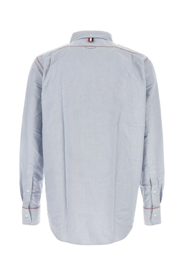 Thom Browne Man Light Blue Oxford Shirt - 2