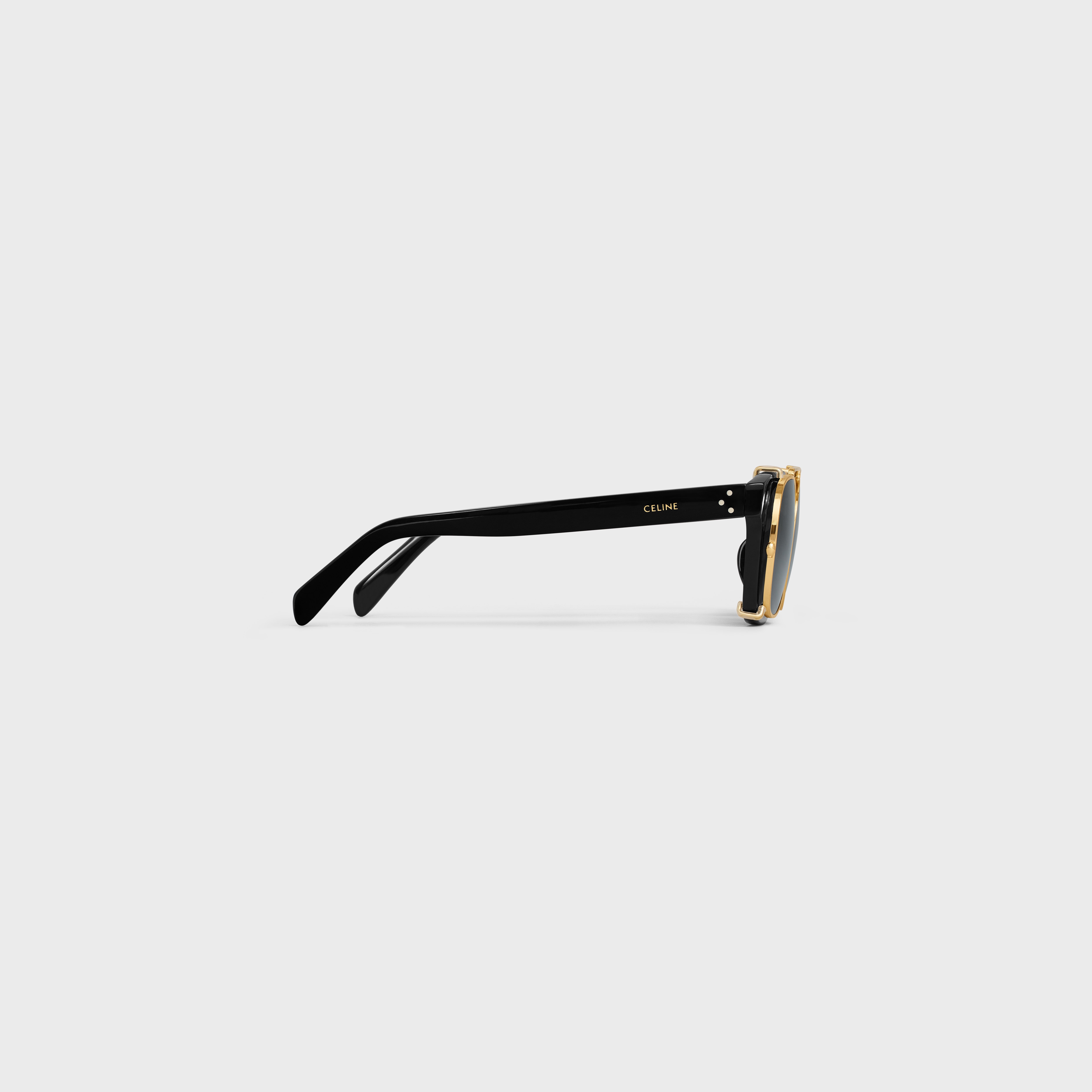 Black Frame 51 Sunglasses in Acetate with Metal - 3