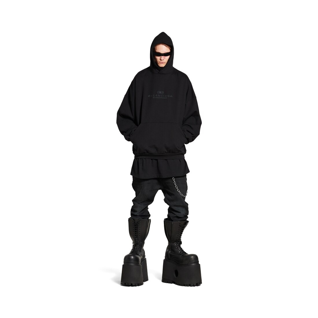 Men's Bb Garderobe Hoodie Large Fit in Black - 2
