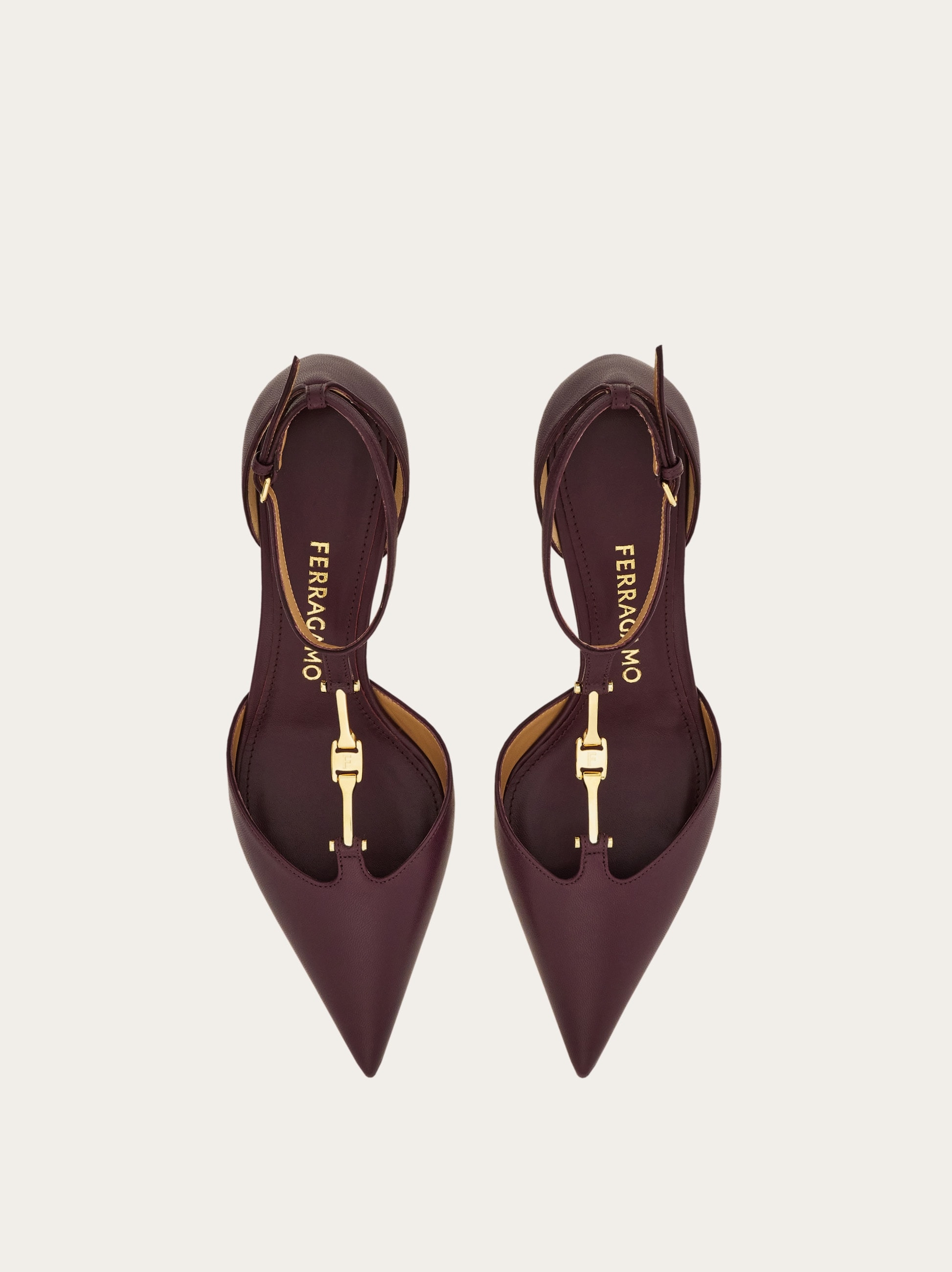 F buckle T-strap pump - 3