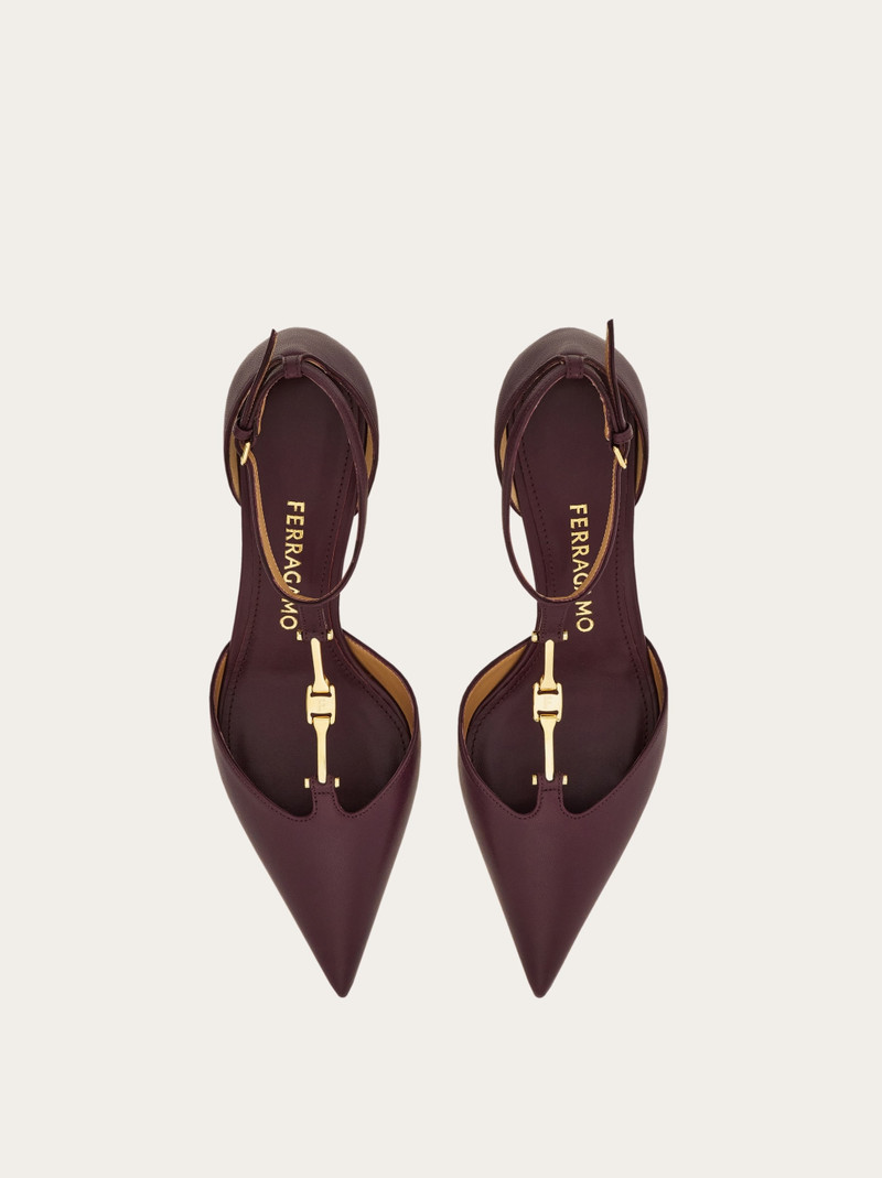 FERRAGAMO F buckle T-strap pump outlook
