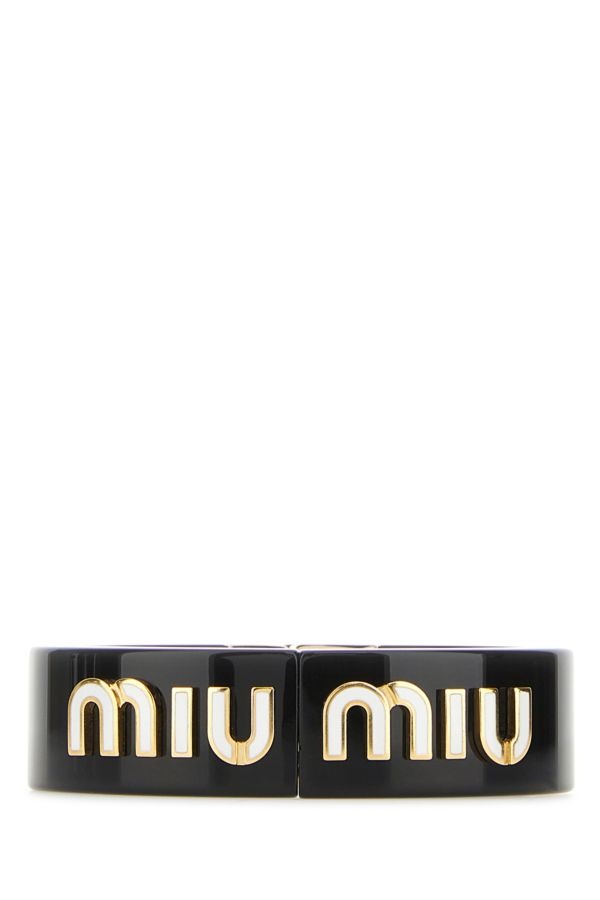 Miu Miu Woman Black Plexiglass Bracelet - 1
