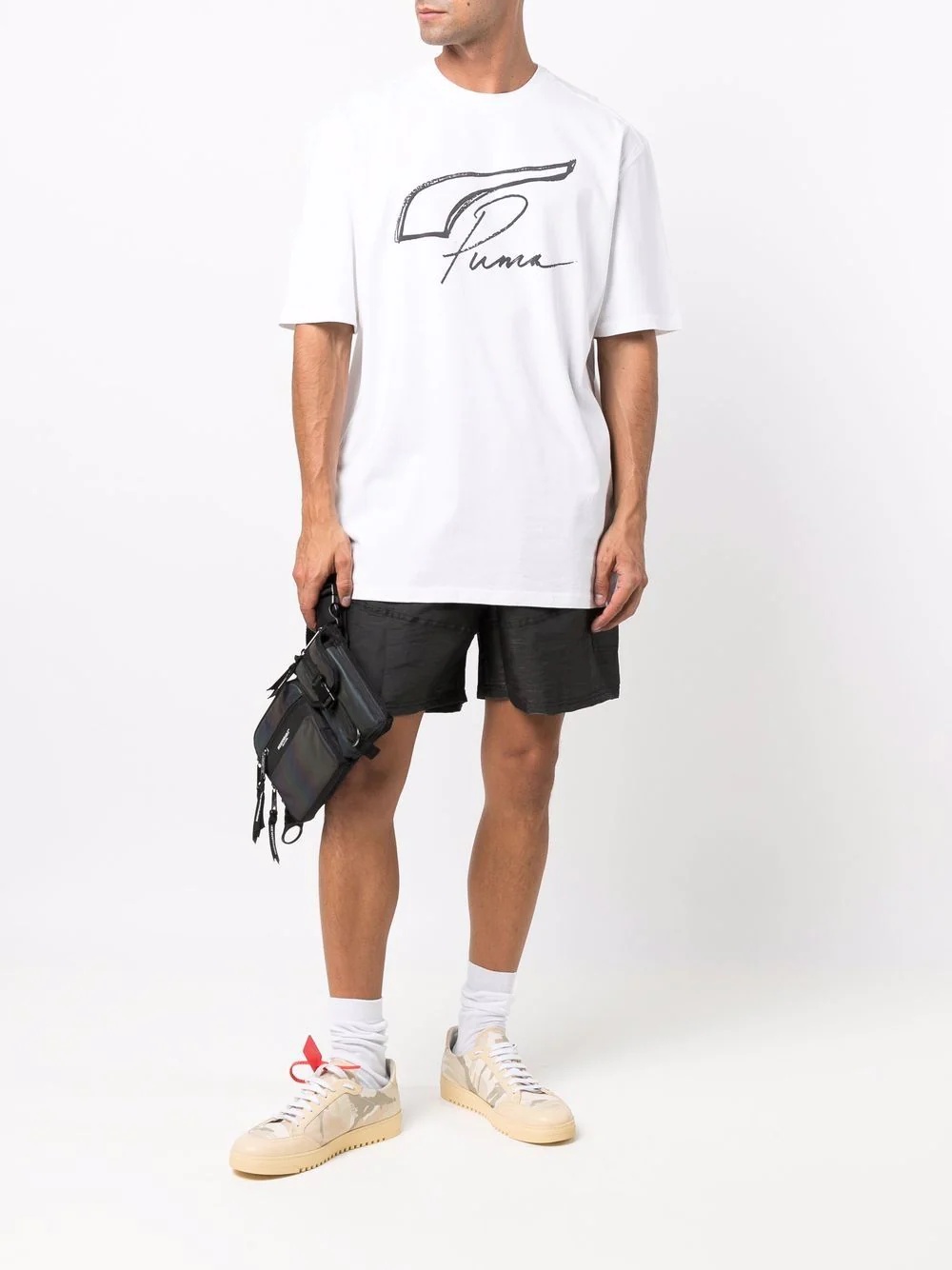 x Rhuigi two-tone drawstring track shorts - 2