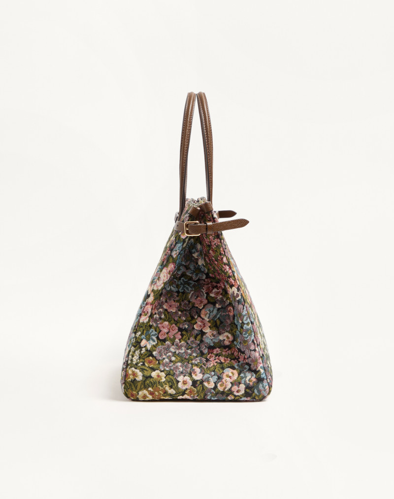 VALENTINO GARAVANI ANTIBES MEDIUM SHOPPING BAG IN APRES L'HIVER JACQUARD FABRIC 4