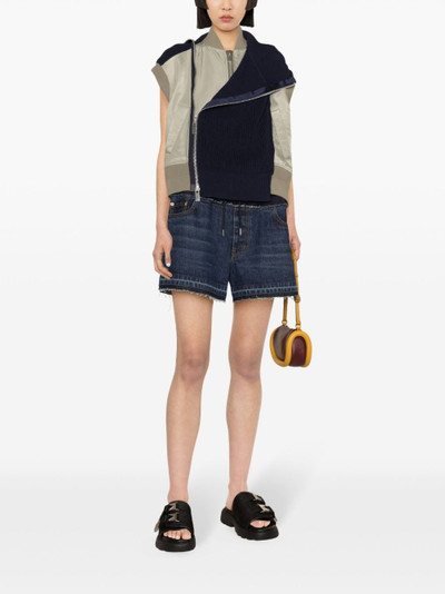 sacai knitted-panels asymmetric vest outlook