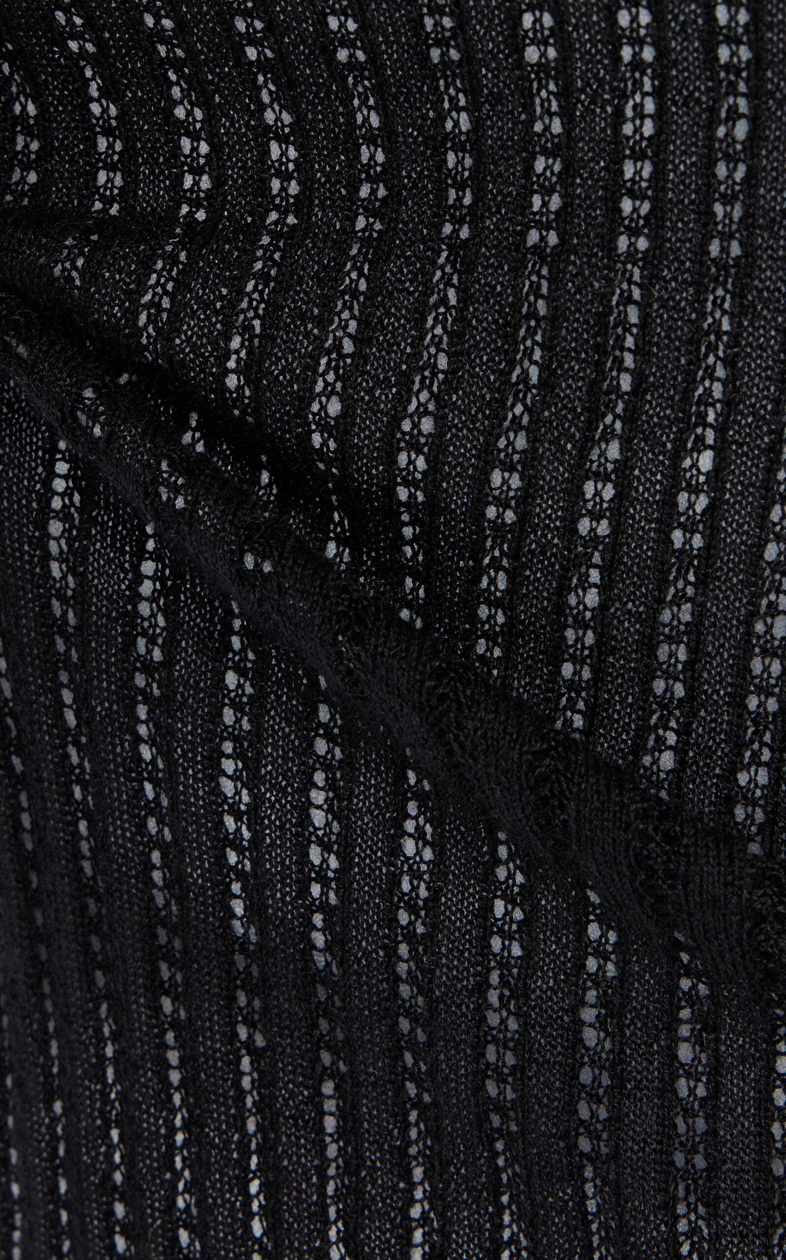 Nevin Pointelle-Knit Cashmere-Silk Tank Top black - 5