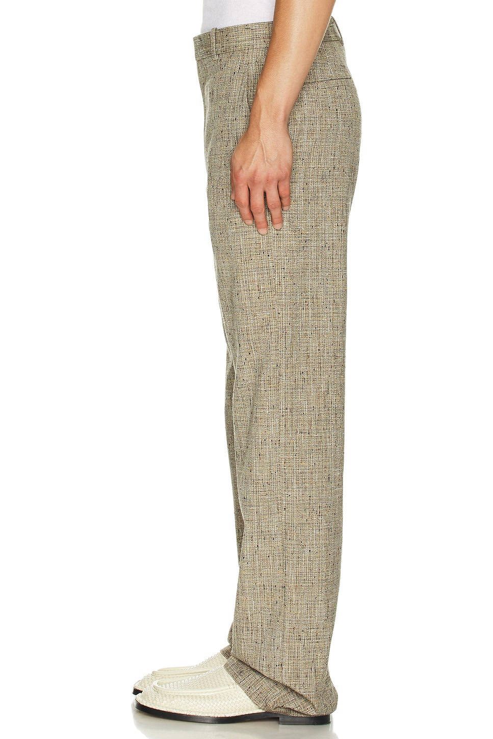 Multi Colour Fleck Viscose Straight Trousers - 5