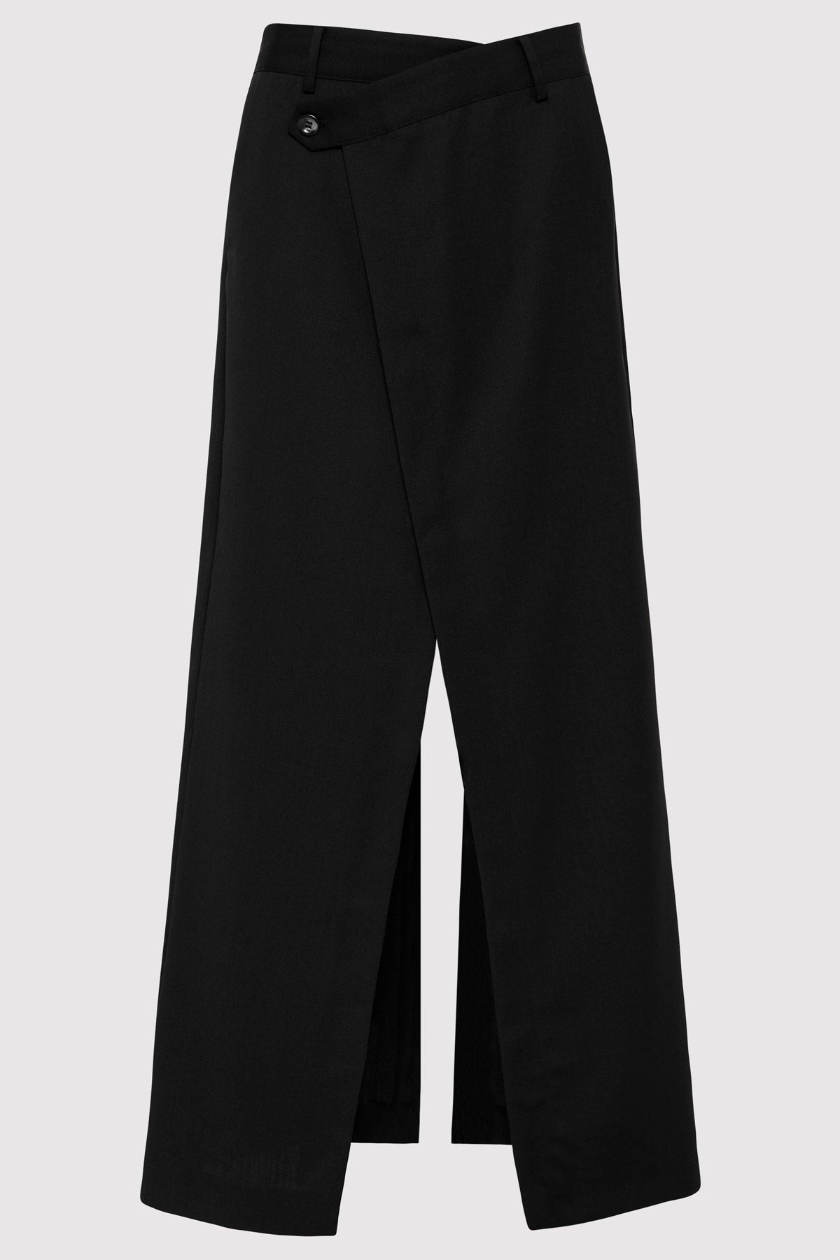 Deconstructed Waist Maxi Skirt - Black - 1