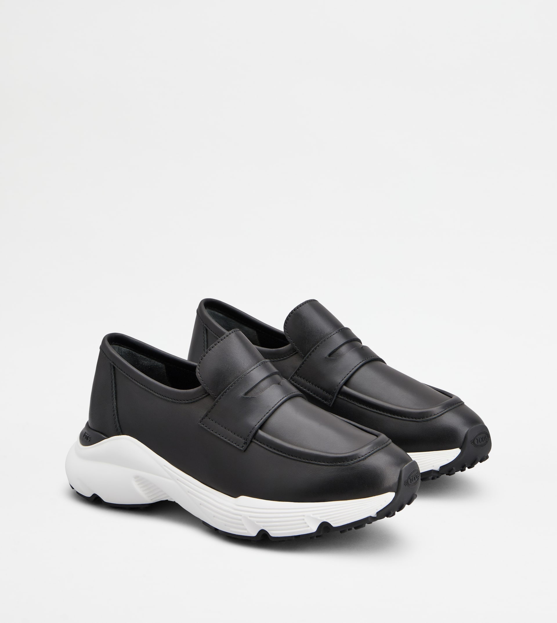 SPORTY LOAFERS IN LEATHER - BLACK - 3