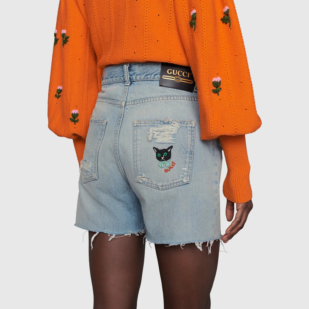 Eco washed organic denim shorts - 6