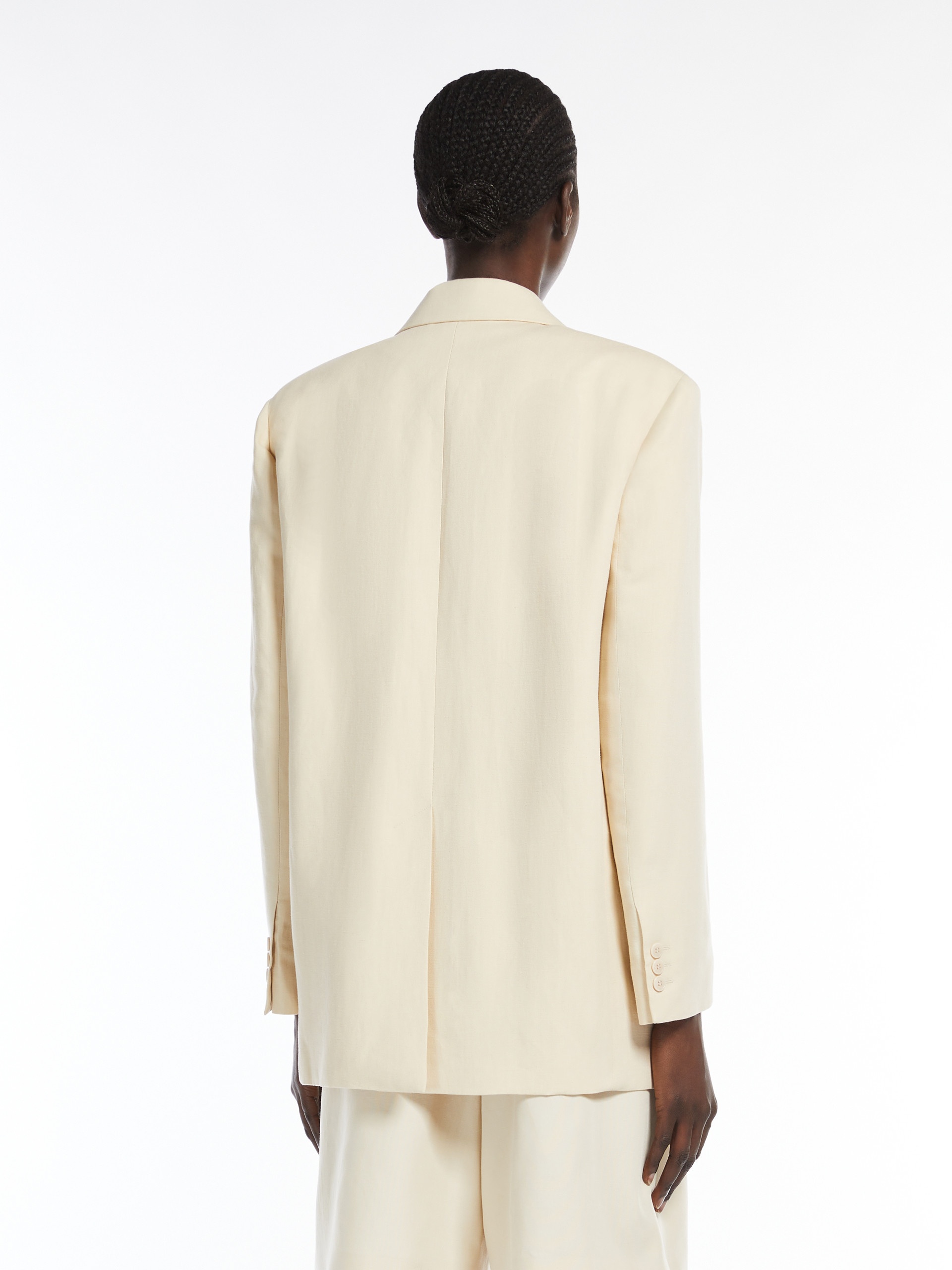 PEONIE Viscose and linen blazer - 4