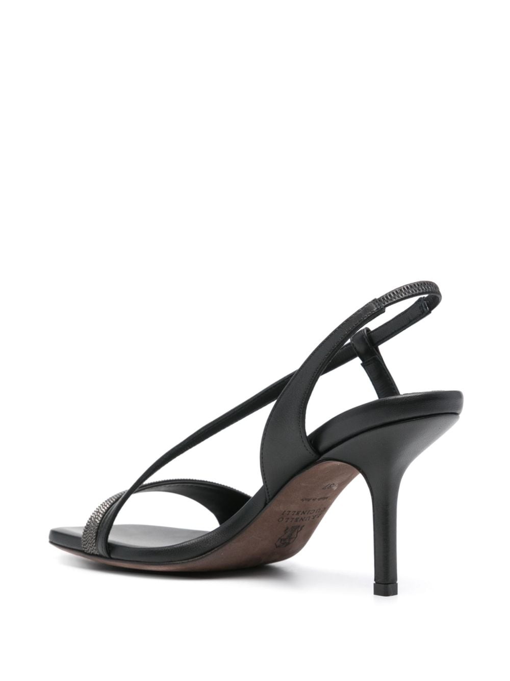 95mm Monili-chain leather sandals - 3