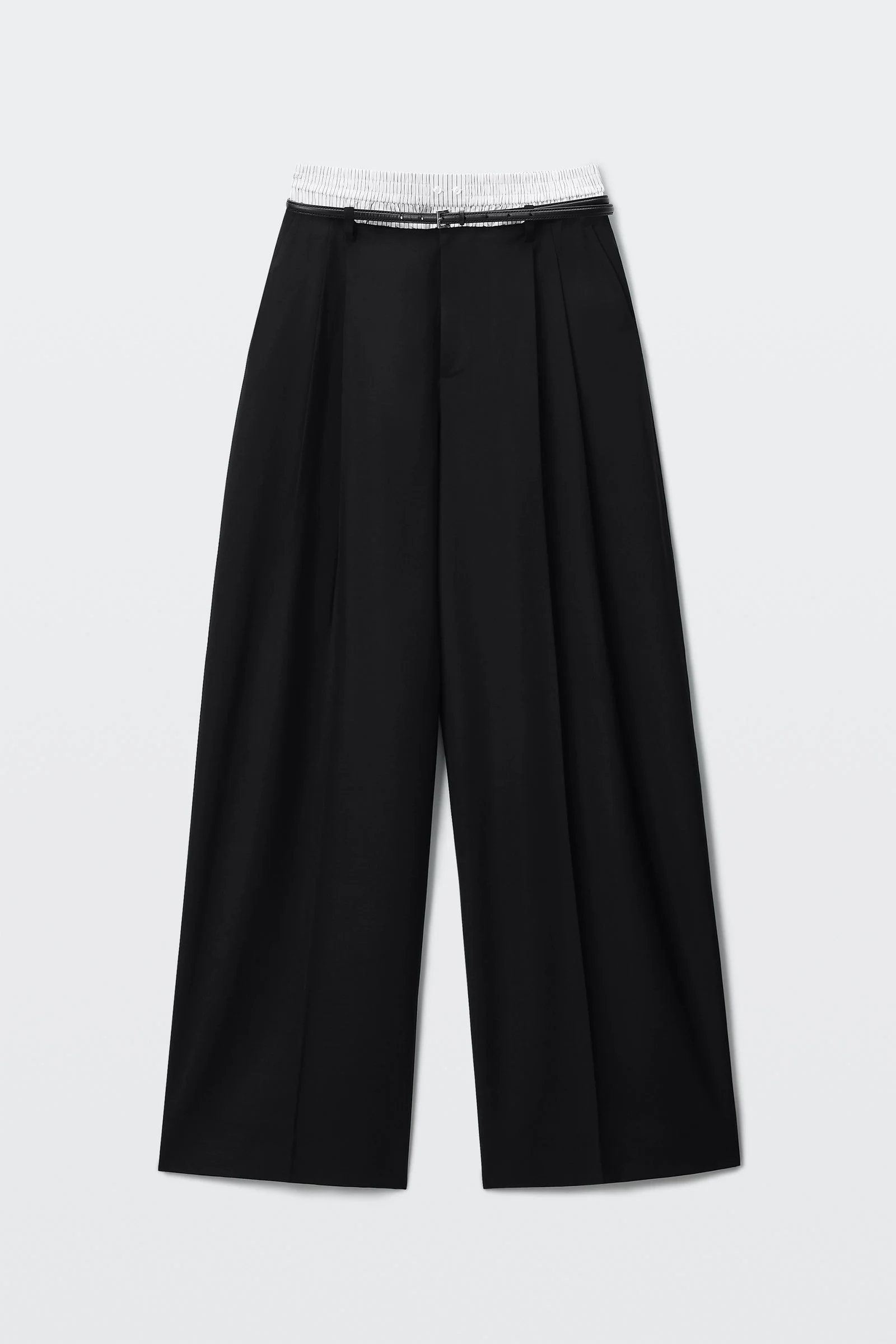 mid-rise layered boxer tailored pant - 1