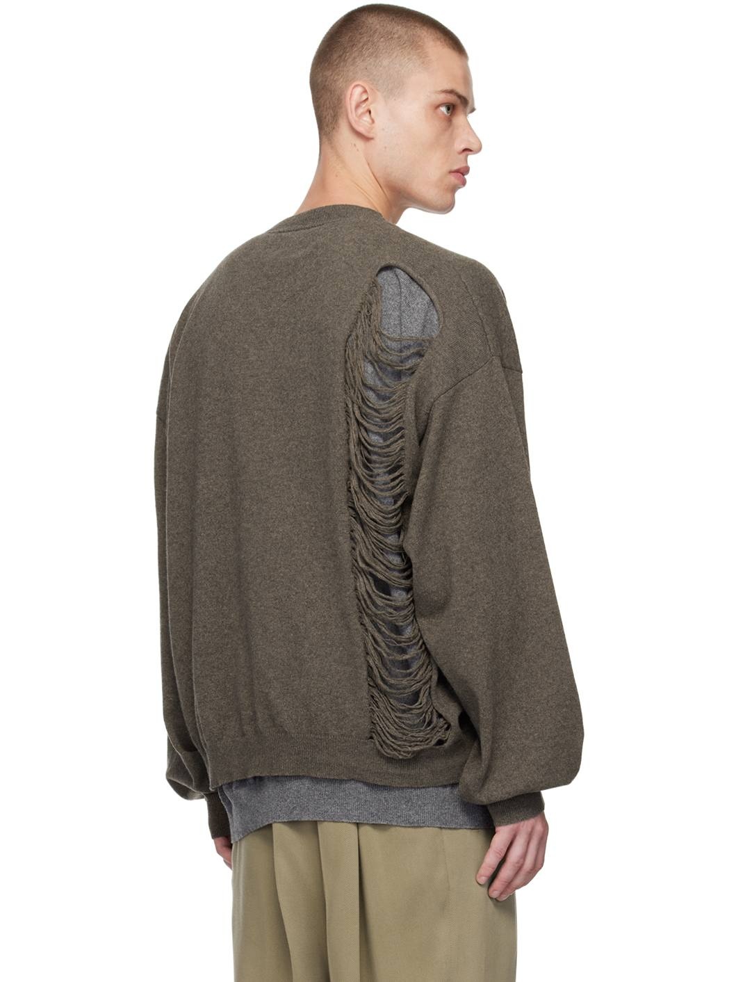 Brown Layered Sweater - 3