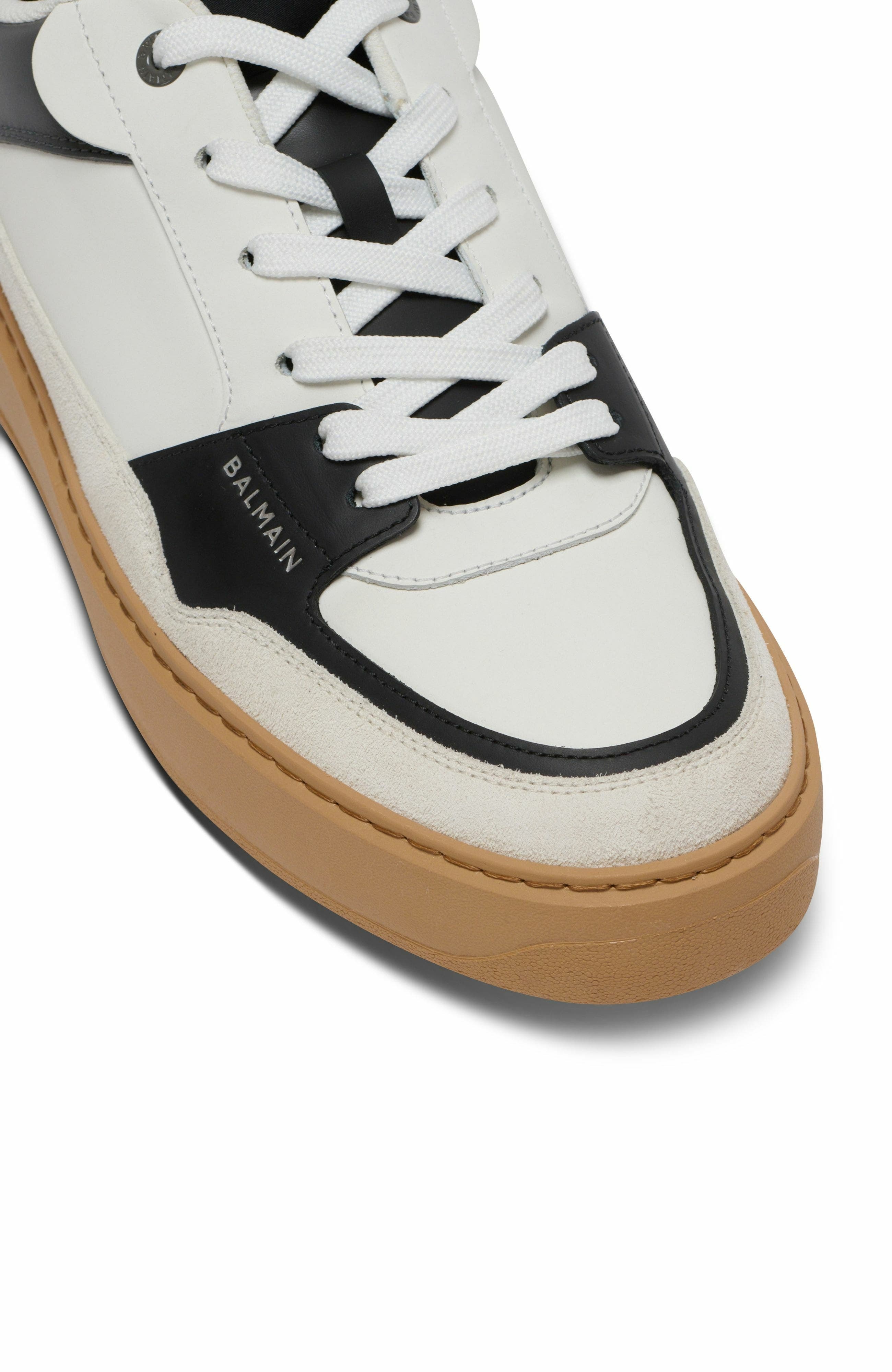 Balmain B-Court Flip leather trainers in Grey at Nordstrom - 7