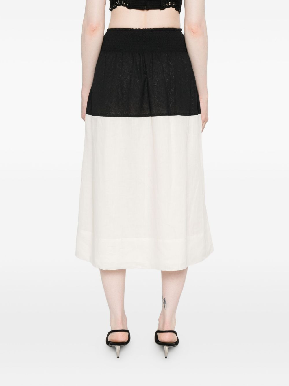 two-tone midi skirt - 4
